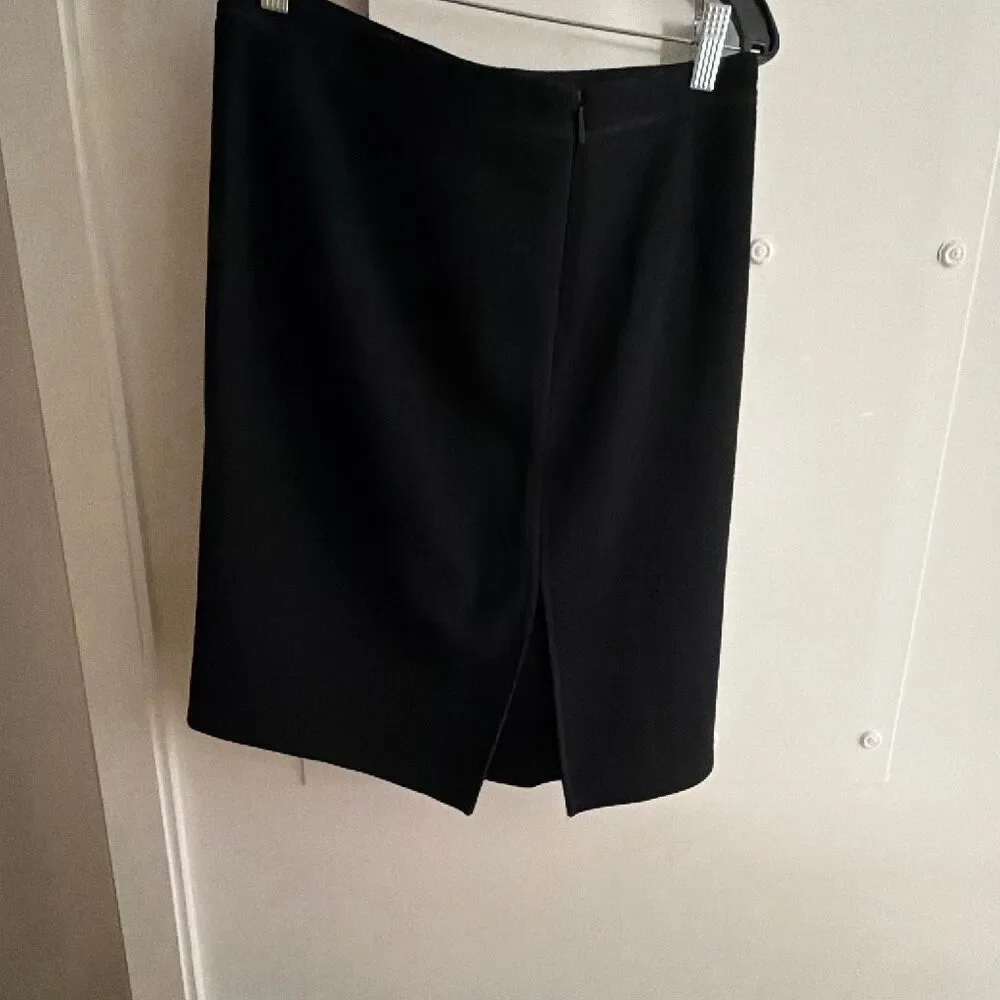 Tory Burch Ulisse Wool Crepe Pencil Skirt black size 4
